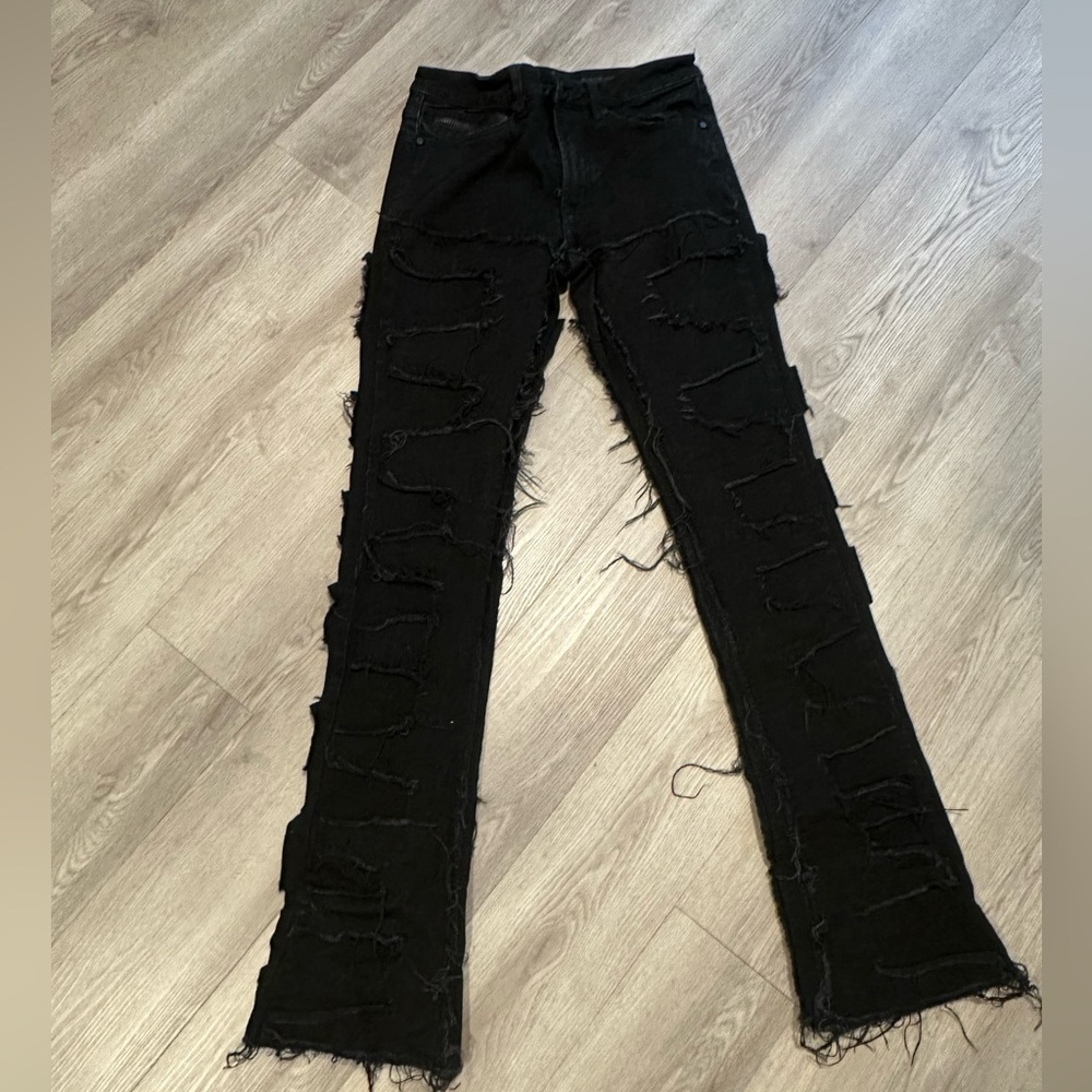 Men's rockstars  Flare stacked Pants
Waist 30 length 34